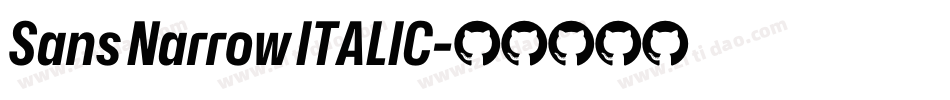 Sans Narrow ITALIC字体转换